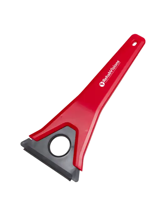 TriBlade Red Windshield Scraper w/RehabVisions POST Logo