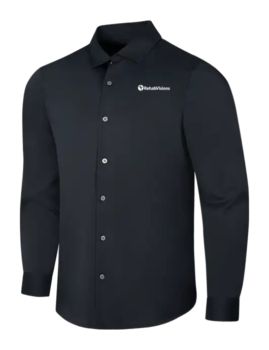 Black City Stretch Shirt w/RehabVisions POST Logo