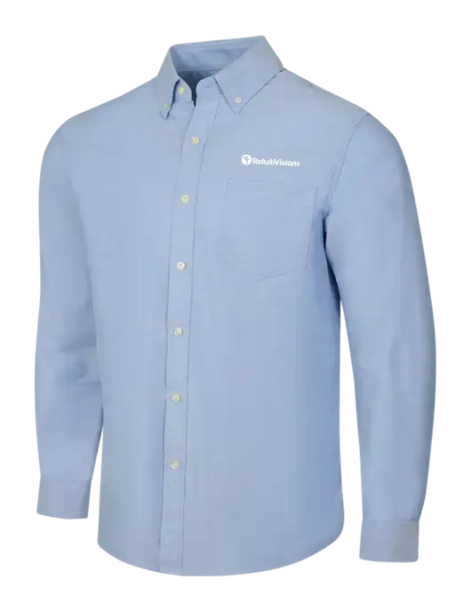 Light Blue SuperPro Oxford Shirt w/RehabVisions POST Logo