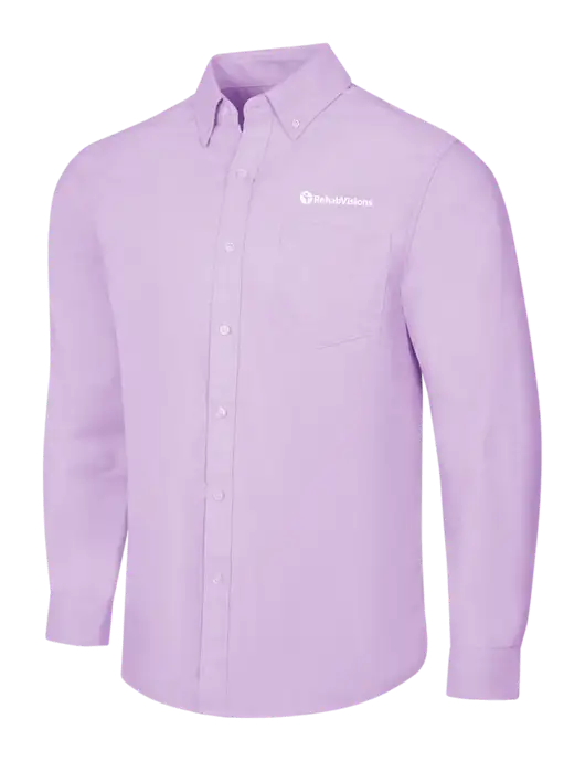 Soft Purple SuperPro Oxford Shirt w/RehabVisions POST Logo