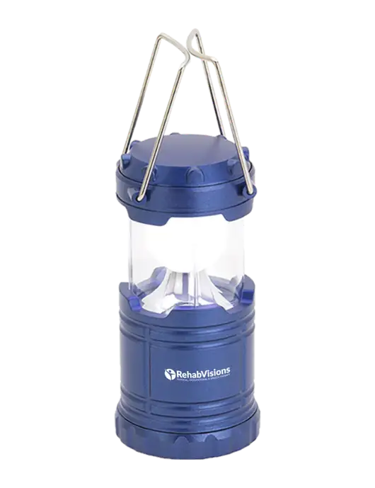 Blue Mini Retro Lantern w/RehabVisions POST Logo