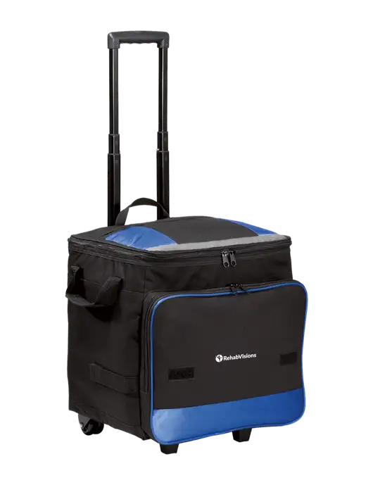 Twilight Blue Rolling Cooler w/RehabVisions POST Logo