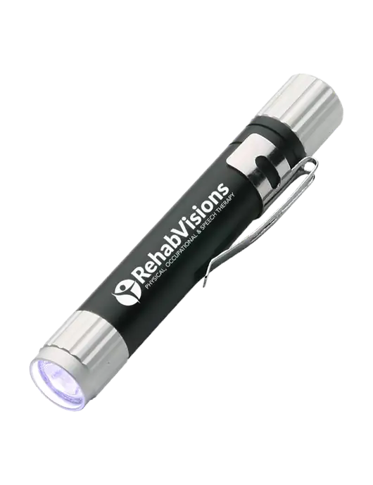 Black Aluminum LED Penlight w/RehabVisions POST Logo