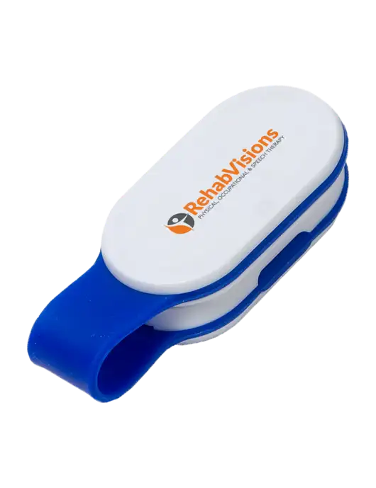 Magna Clip Blue Personal Safety Light w/RehabVisions POST Logo