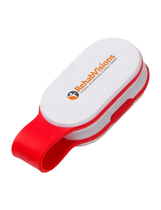 Magna Clip Red Personal Safety Light w/RehabVisions POST Logo