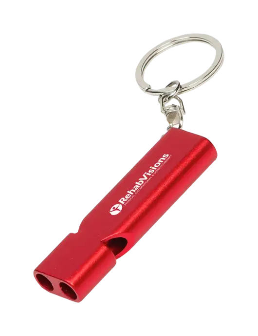 Quick Alert Red Safety Whistle w/RehabVisions POST Logo