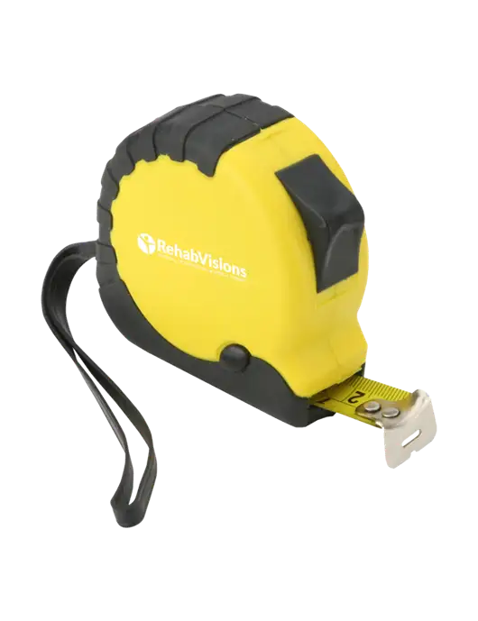 Yellow Tape Measure, 16' w/RehabVisions POST Logo