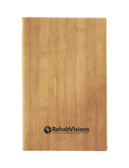 Bamboo Leatherette 5.25 x 8.25 Journal w/RehabVisions POST Logo