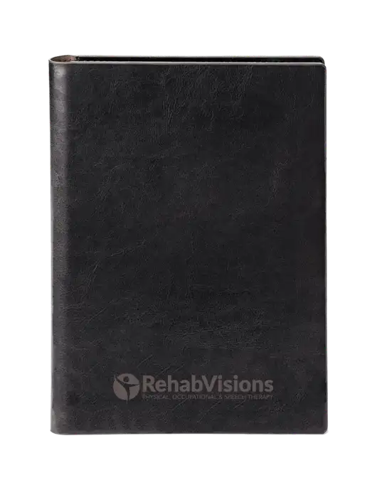 Fabrizio Black 7 x 9.625 Padfolio & Notepad w/RehabVisions POST Logo