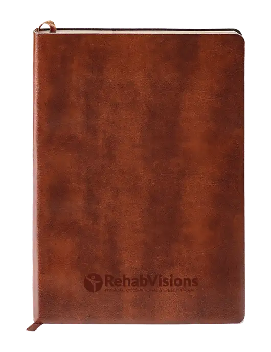 Fabrizio Brown Soft Cover 5.75 x 8.125 Journal w/RehabVisions POST Logo