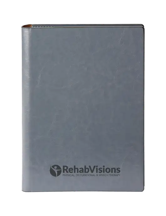 Fabrizio Grey 7 x 9.625 Padfolio & Notepad w/RehabVisions POST Logo