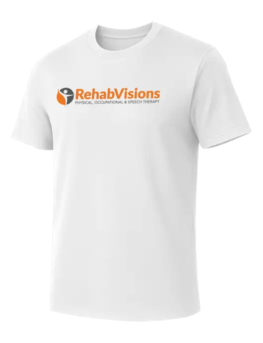 Allmade Bright White Organic Cotton Tee w/RehabVisions POST Logo