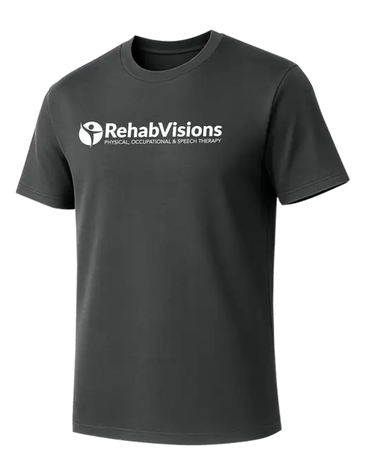 Allmade Charcoal Grey Organic Cotton Tee w/RehabVisions POST Logo