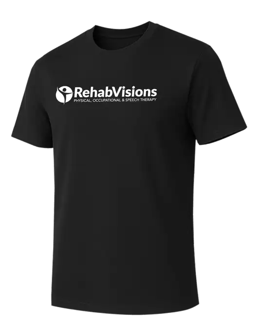 Allmade Deep Black Organic Cotton Tee w/RehabVisions POST Logo