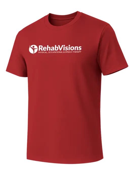 Allmade Revolution Red Organic Cotton Tee w/RehabVisions POST Logo