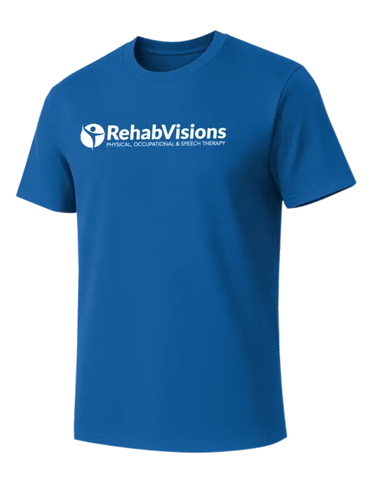 Allmade Royal Blue Organic Cotton Tee w/RehabVisions POST Logo