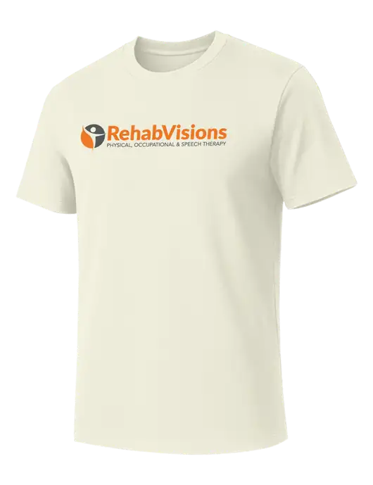 Allmade White Sand Organic Cotton Tee w/RehabVisions POST Logo