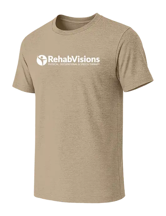 BELLA+CANVAS Heather Tan CVC Short Sleeve Tee w/RehabVisions POST Logo