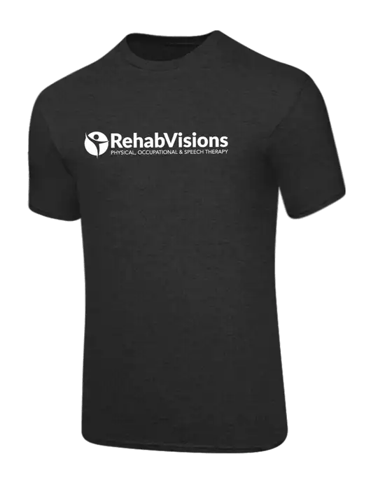 Core Blend Dark Heather Grey T-Shirt w/RehabVisions POST Logo