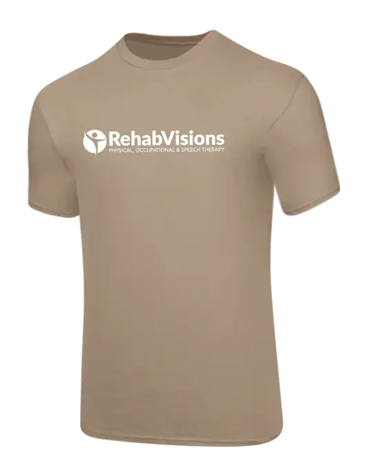 Core Blend Dark Tan T-Shirt w/RehabVisions POST Logo