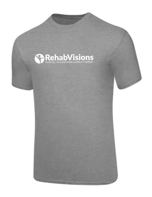 Core Blend Medium Grey Heather T-Shirt w/RehabVisions POST Logo