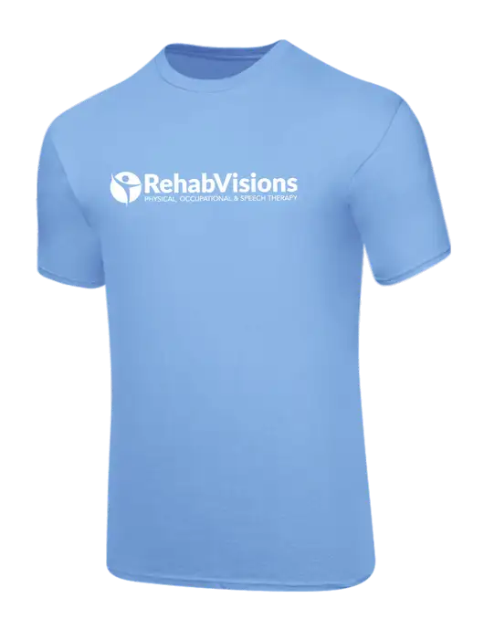Core Blend Light Blue T-Shirt w/RehabVisions POST Logo