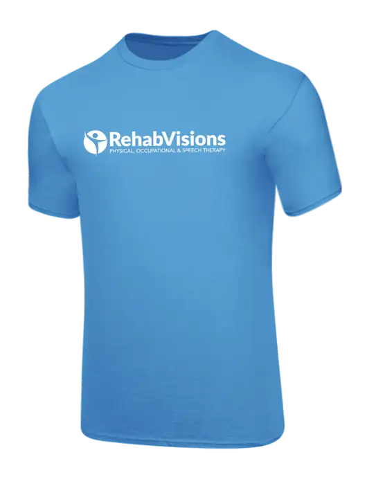 Core Blend Light Sapphire Blue T-Shirt w/RehabVisions POST Logo