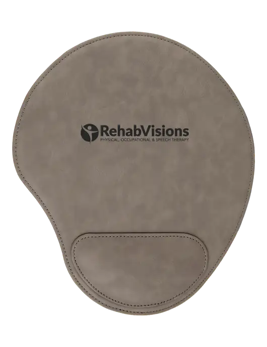 Gray Leatherette Mouse Pad w/RehabVisions POST Logo