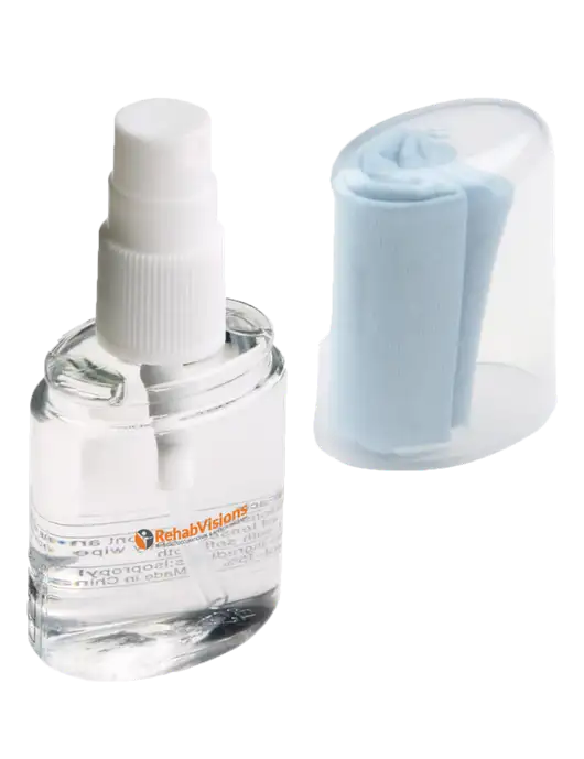 Lens Cleaning Spray & Microfiber Cloth w/RehabVisions POST Logo