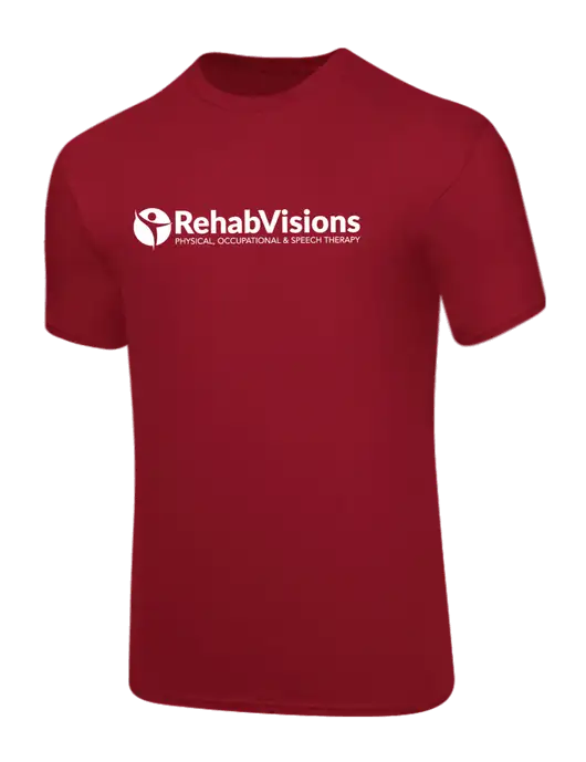 Core Blend Red T-Shirt w/RehabVisions POST Logo