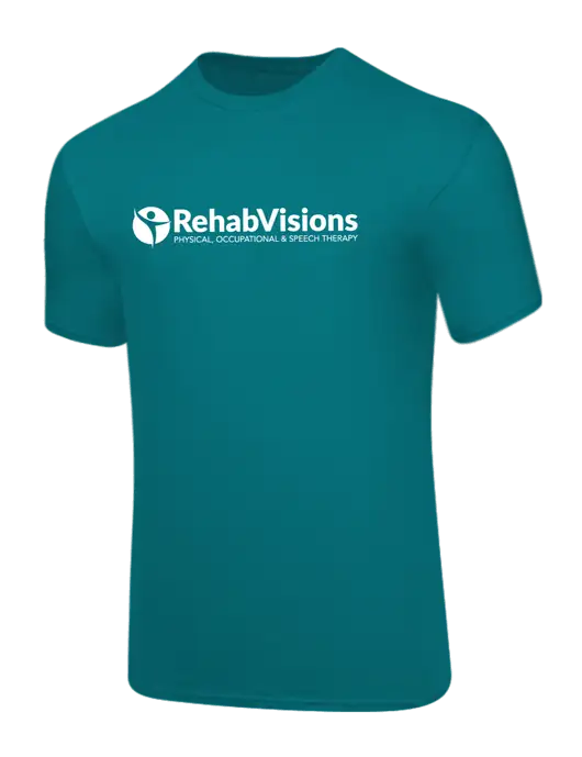 Core Blend Teal T-Shirt w/RehabVisions POST Logo