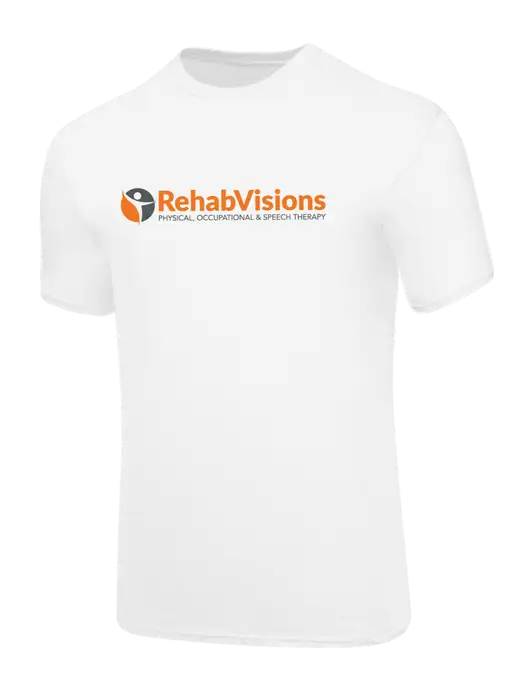 Core Blend White T-Shirt w/RehabVisions POST Logo