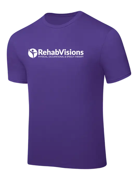 Purple PosiCharge Competitor Tee w/RehabVisions POST Logo