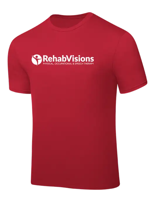 Red PosiCharge Competitor Tee w/RehabVisions POST Logo