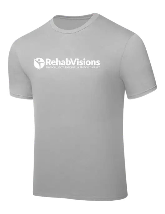 Silver PosiCharge Competitor Tee w/RehabVisions POST Logo