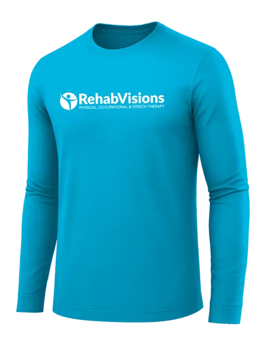 Long Sleeve Sapphire PosiCharge Competitor Tee w/RehabVisions POST Logo
