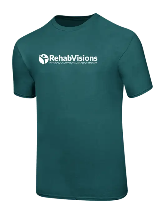 Ring Spun Dark Teal 4.5 oz T-Shirt w/RehabVisions POST Logo