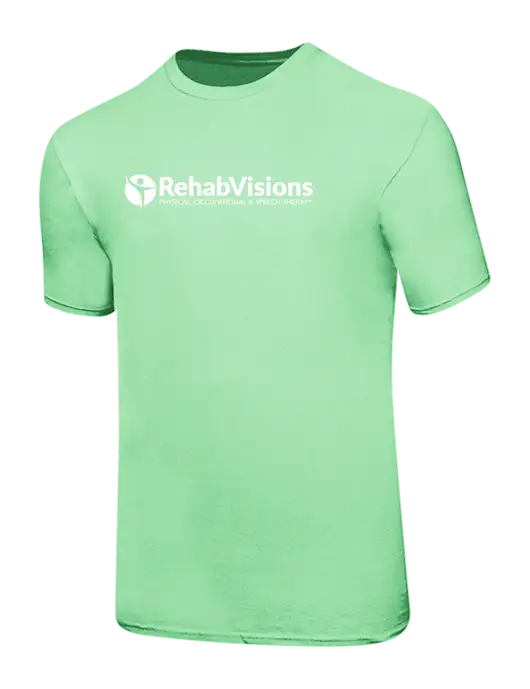 Ring Spun Light Green 4.5 oz T-Shirt w/RehabVisions POST Logo
