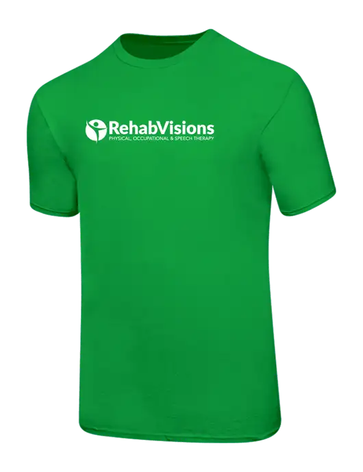 Ring Spun Light Kelly Green 4.5 oz T-Shirt w/RehabVisions POST Logo