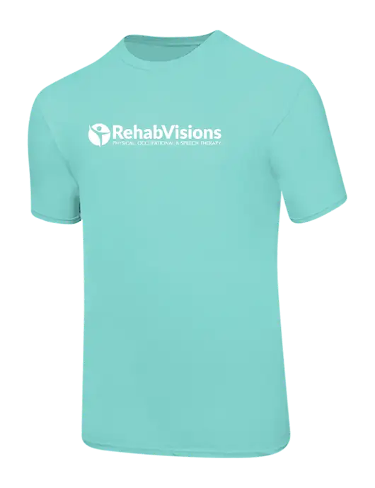 Ring Spun Seafoam 4.5 oz T-Shirt w/RehabVisions POST Logo