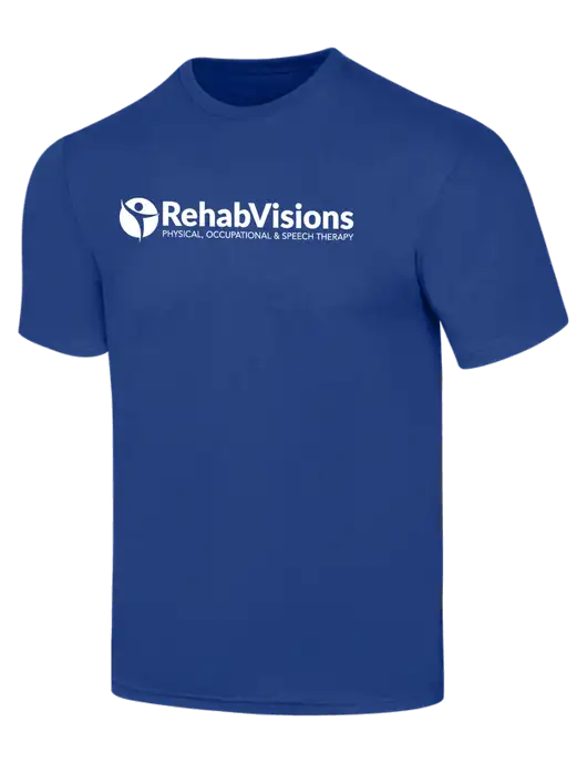 Simply Soft Dark Royal 4.5oz  Poly/Combed Ring Spun Cotton T-Shirt w/RehabVisions POST Logo