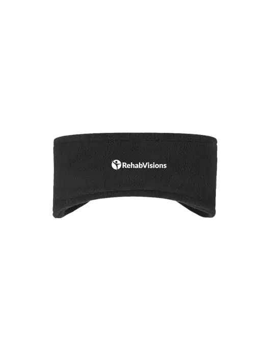 Black Stretch Fleece Headband w/RehabVisions POST Logo