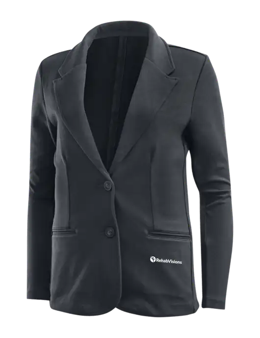 Charcoal Grey Womens Knit Blazer w/RehabVisions POST Logo