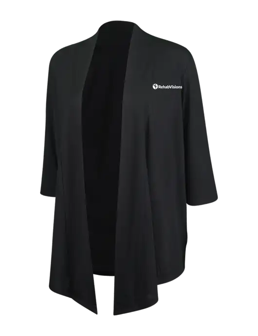 Black Womens Concept Shrug w/RehabVisions POST Logo