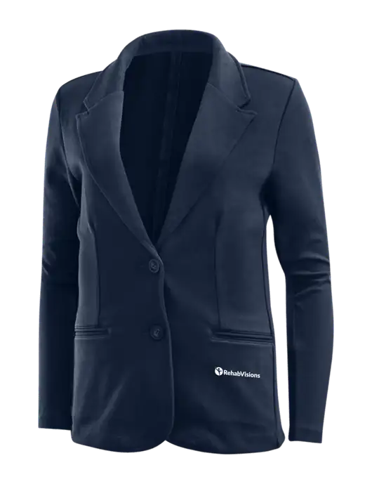 Deep Navy Womens Knit Blazer w/RehabVisions POST Logo
