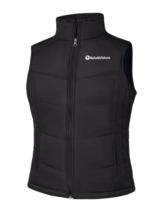 Womens Black/Black Vest w/RehabVisions POST Logo