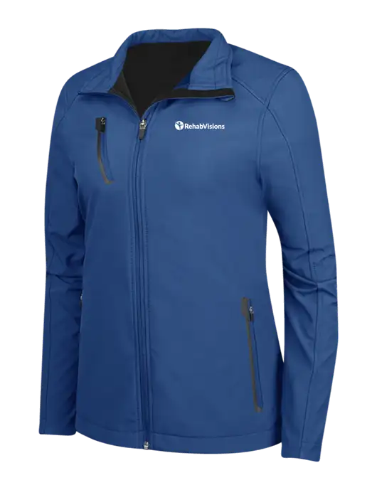 Dark Royal Womens Welded Softshell Jacket w/RehabVisions POST Logo