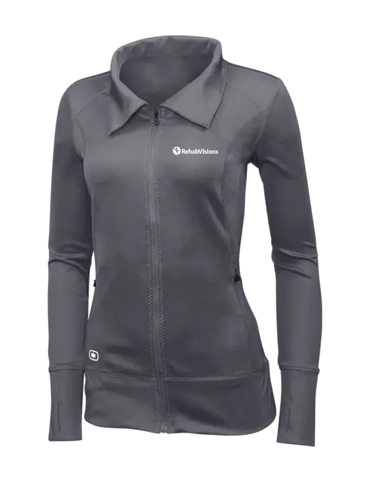 OGIO Dark Grey Womens Endurance Fulcrum Full-Zip w/RehabVisions POST Logo