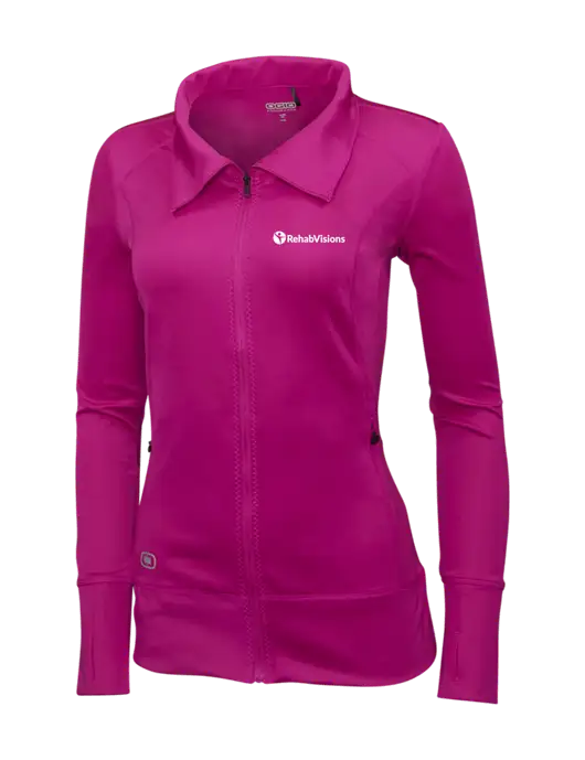 OGIO Dark Fuchsia Womens Endurance Fulcrum Full-Zip w/RehabVisions POST Logo