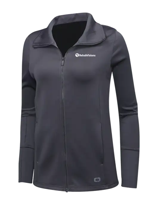 OGIO Dark Grey Womens Endurance Modern Performance Full-Zip w/RehabVisions POST Logo